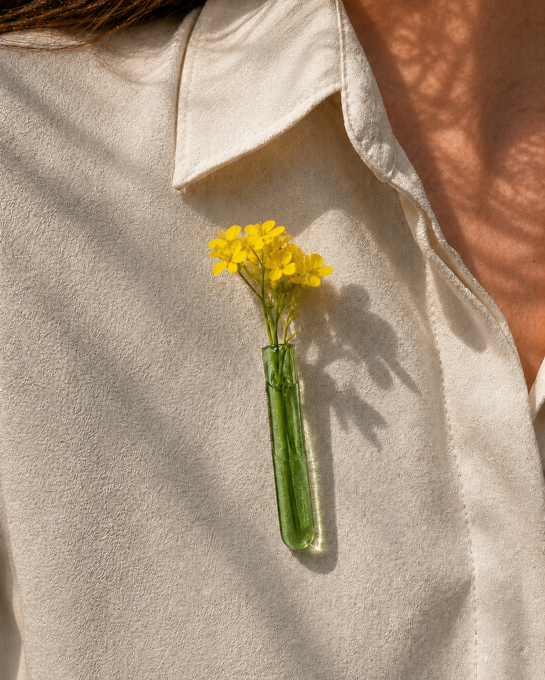 Walleaf Flower Brooch groen