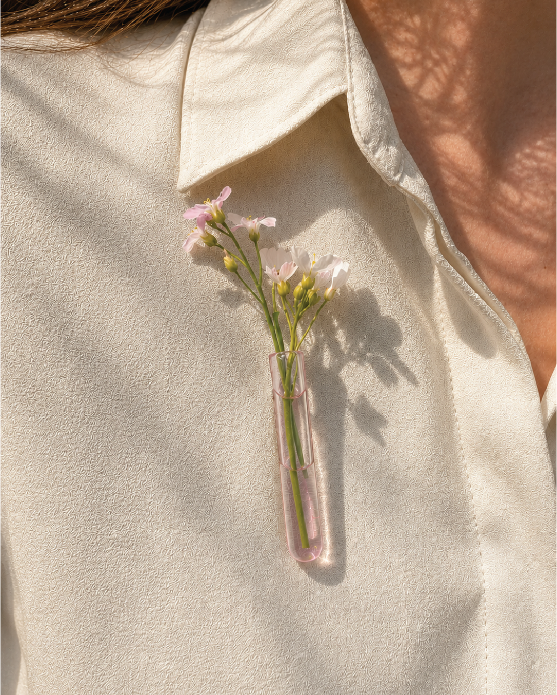 Walleaf Flower Brooch roze
